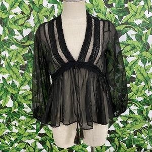 Zara Sheer Babydoll Top